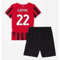 Camiseta AC Milan Emerson Royal #22 Primera Equipación para niños 2024-25 manga corta (+ pantalones cortos)